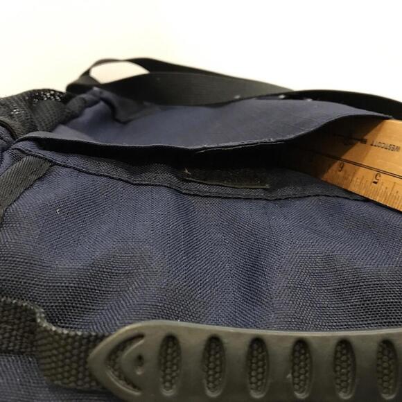 Eddie Bauer Messenger Bag Blue /Black Shoulder Strap Pockets Rugged 9x9x3 - Picture 9 of 9